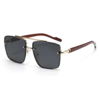 Vintage Square Sunglasses Men New Classic Double Bridge Gradient Shades Trendy Retro Brand Designer Outdoor Sun Glasses