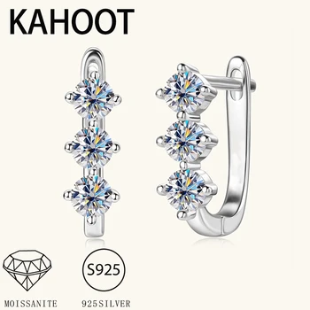 925 silver 0.3 carat * 2 moissanite classic retro elegant temperament versatile high quality men's and women's earrings