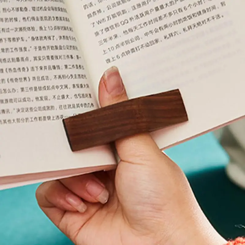 Wooden Thumb Bookmark Thumb Book Page Support Wooden Book Finger Page Holder Reading Aids Book Accessories Tools For Reading