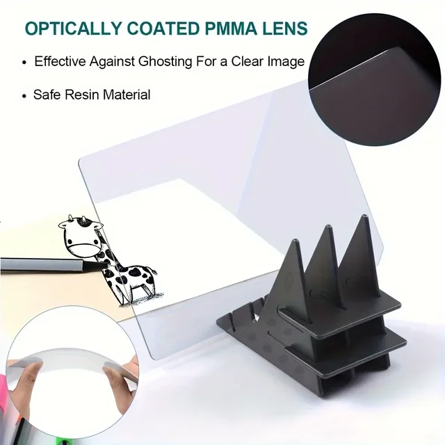 1pc Optical Clear Drawing Board, Portable Optical Tracing Board Image Draw Board Tracing Drawing Projector Painting Board 6