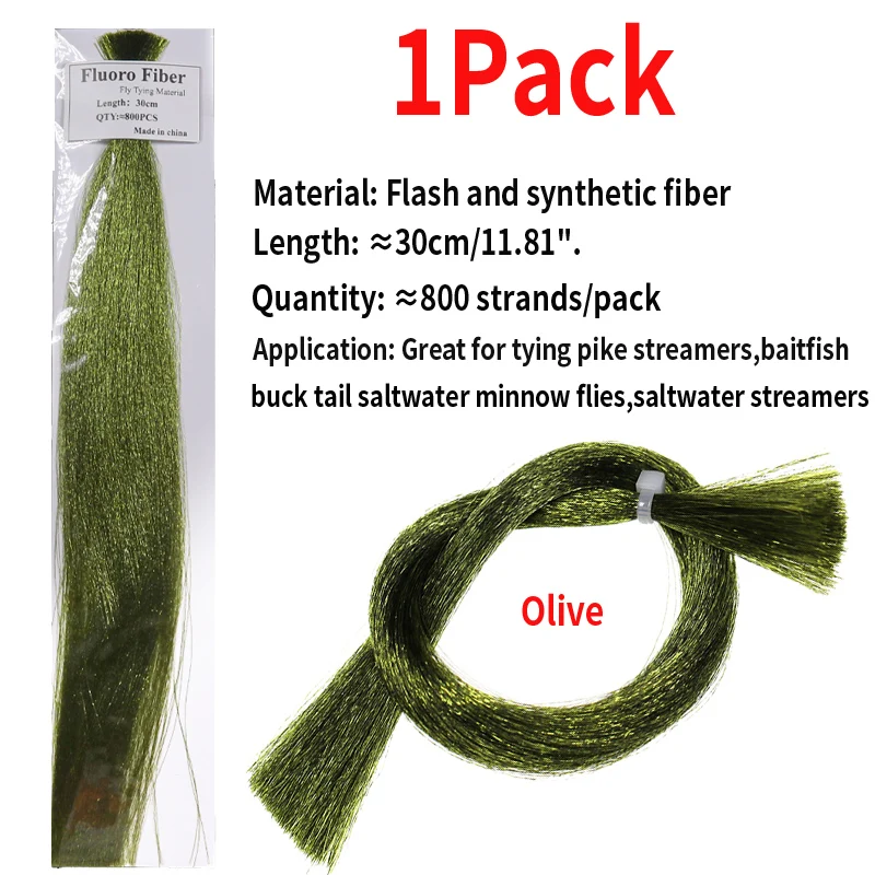 Vtiwns Ultra Fine Flash Tinsel Synthetic Hair Fluoro Fibre Fly