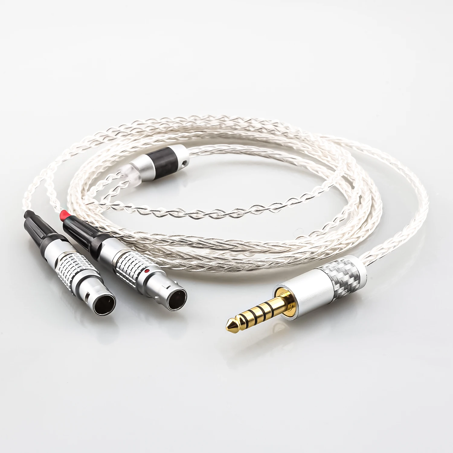 Hifi 2.5Mm/3.5Mm/4.4Mm Xlr Maschio Silver Comet Taiwan 7N Litz Earbud Cavo Di Aggiornamento Per Focal Utopia Elear Cuffie Auricolare