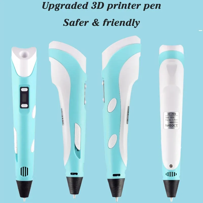 3D Printing Pen Drawing Pen With LCD Screen Compatible PLA Filament 2pcs 5pcs