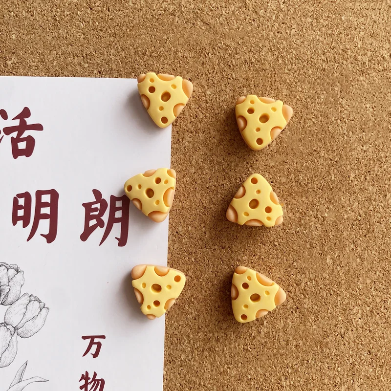 

6 шт 3D мультфильм сыра Thumbtack Corkboard Push Pin войлочная доска пробковое фото украшение палец Tack Pin офисные связывающие принадлежности