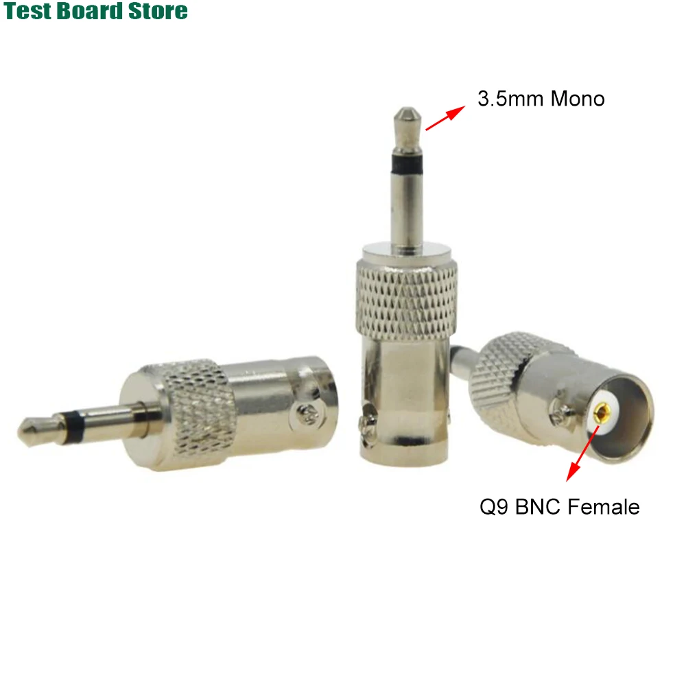 

1Pce Q9 BNC 3.5mm mono stereo audio all copper plug male RF coaxial adapter connector adapter