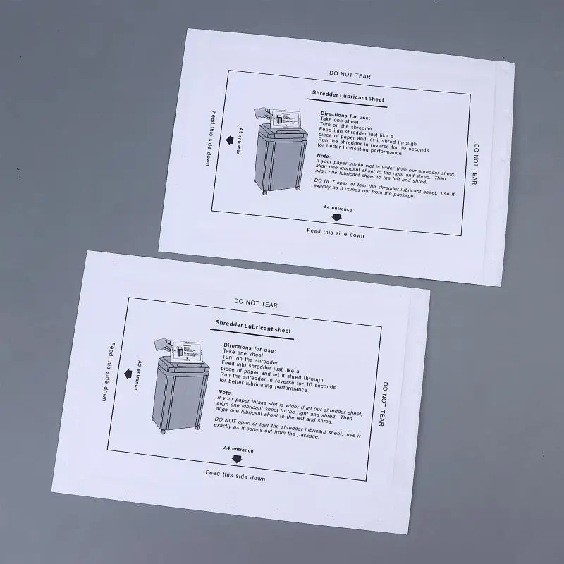 새로운 5/10PCS 종이 분쇄기 윤활유 시트 분쇄기 윤활유 휴대용 종이형 분쇄기용 윤활유