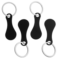 4pcs Cart Unlocker Metal Shopping Cart Tokens Key Chains Token Key Ring Decorative Keychain Multipurpose Shopping Portable For 2