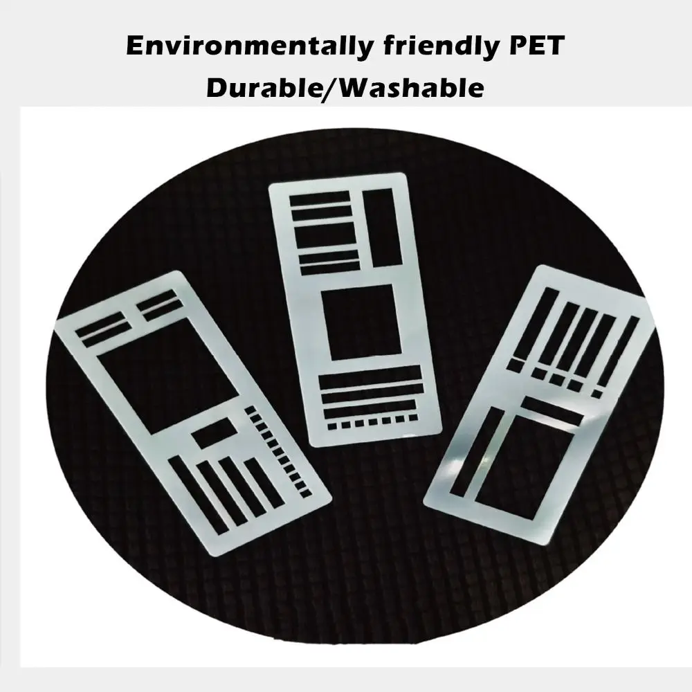 3개입 도트 그리드 디자인 수제 유연한 기록 템플릿 DIY 스크랩북 저널 직사각형 스텐실 도구 세트