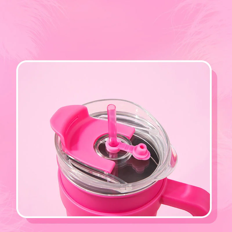 Mininstants-Grande Bouteille Thermos Barbie en Acier Inoxydable pour Fille,  Gourde de dehors Kawaii, Isolée Sous Vide, Anti-fuite, 1600ml