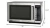 RCS10TS Medium-Duty Microwave Oven, 1000W ，19"D x 22"W x 12.13"H Stainless steel Easy to clean 2