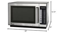 RCS10TS Medium-Duty Microwave Oven, 1000W ，19"D x 22"W x 12.13"H Stainless steel Easy to clean 2