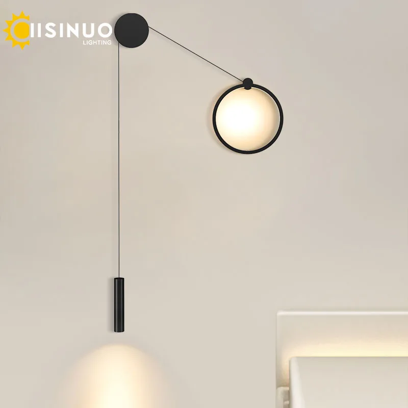 

Современное комнатное настенное бра, прикроватное бра для чтения, черное настенное бра для гостиной, дивана, фоновое украшение