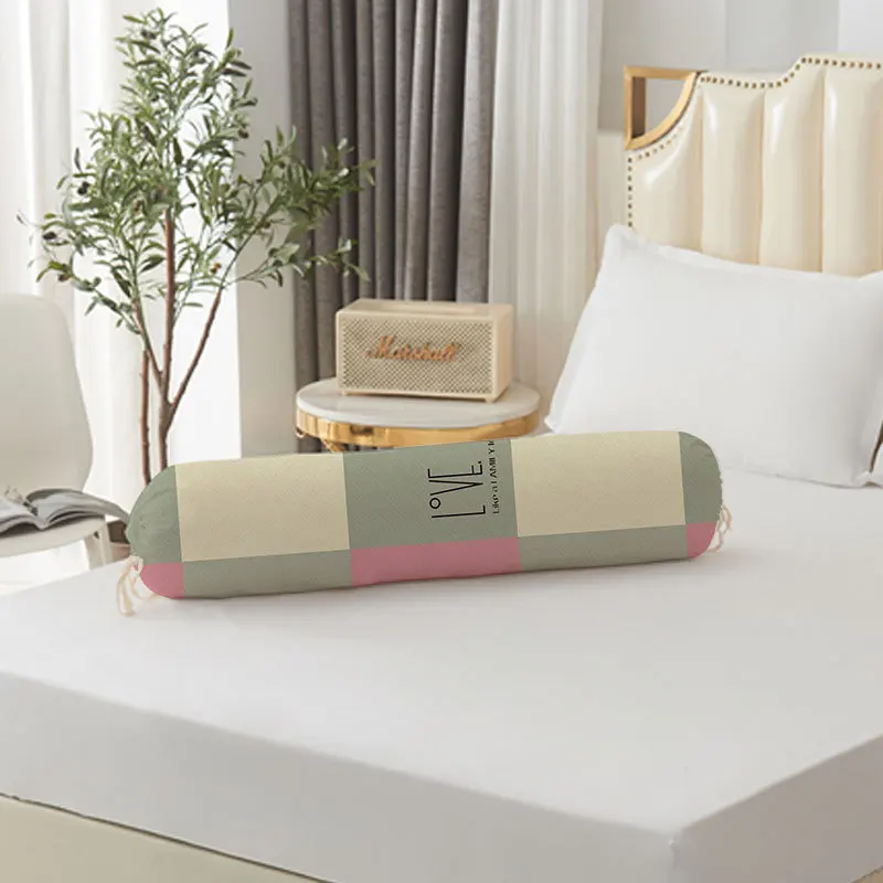 1PC 106X35CM Cylindrical Pillow Case Long Pillow Cover Comfortable Pillow Case Neck Bolster Headrest Cushion Cover Home Decor 5