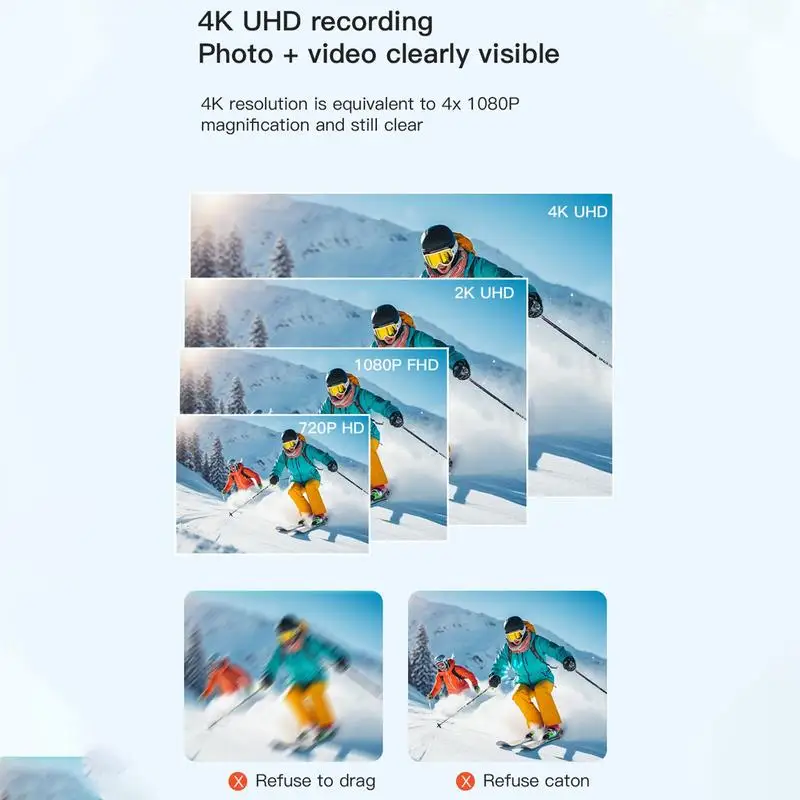 Mini Action Camera Wearable Necklace Camera 360-Degrees Rotatable 4k Resolution Compact Tool For Underwater Sports Streaming