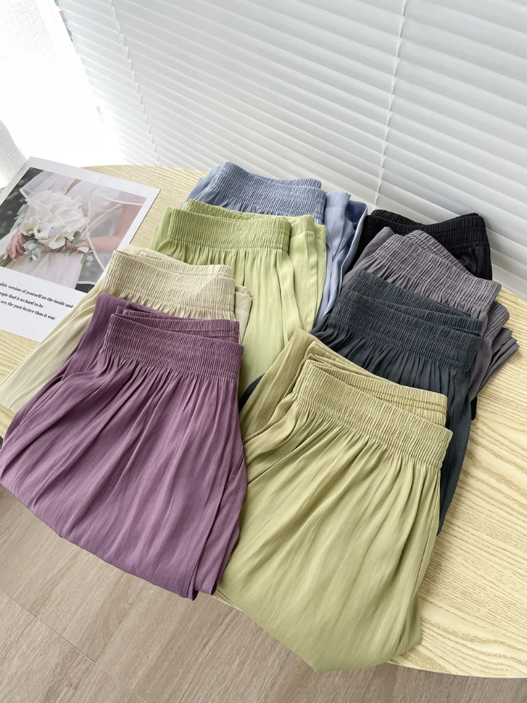 

New Summer Casual Women Pants Wide Leg Korean Fashion Joggers Baggy Pants Black Trousers Ankle Long Sweatpants Women Streetwear