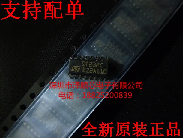 

30pcs original new ST232CDR ST232C ST232 SOP16 interface IC