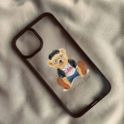 Chic Cartoon Teddy Bear Shockproof Clear Phone Case Cover - iPhone 11 (Style 1)
