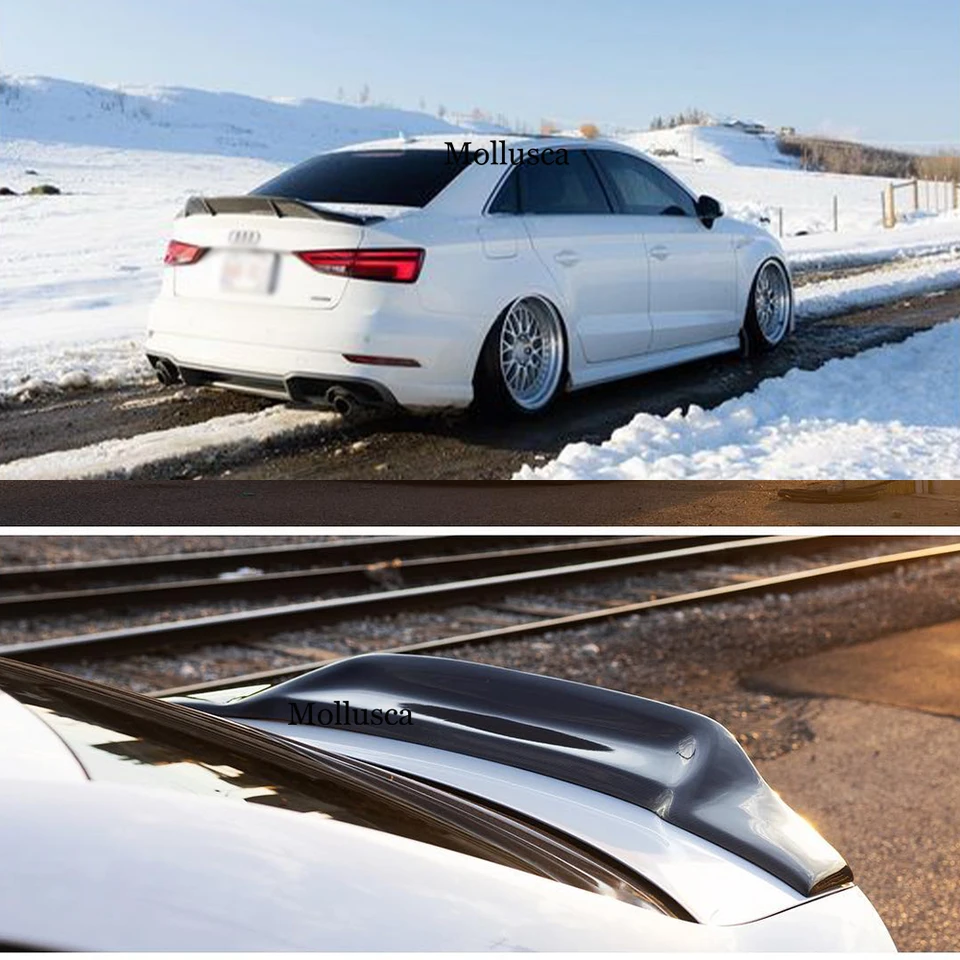 REAR BOOT SPOILER WING FOR AUDI A3 S3 RS3 8V SALOON CARBON FIBRE M4 ST