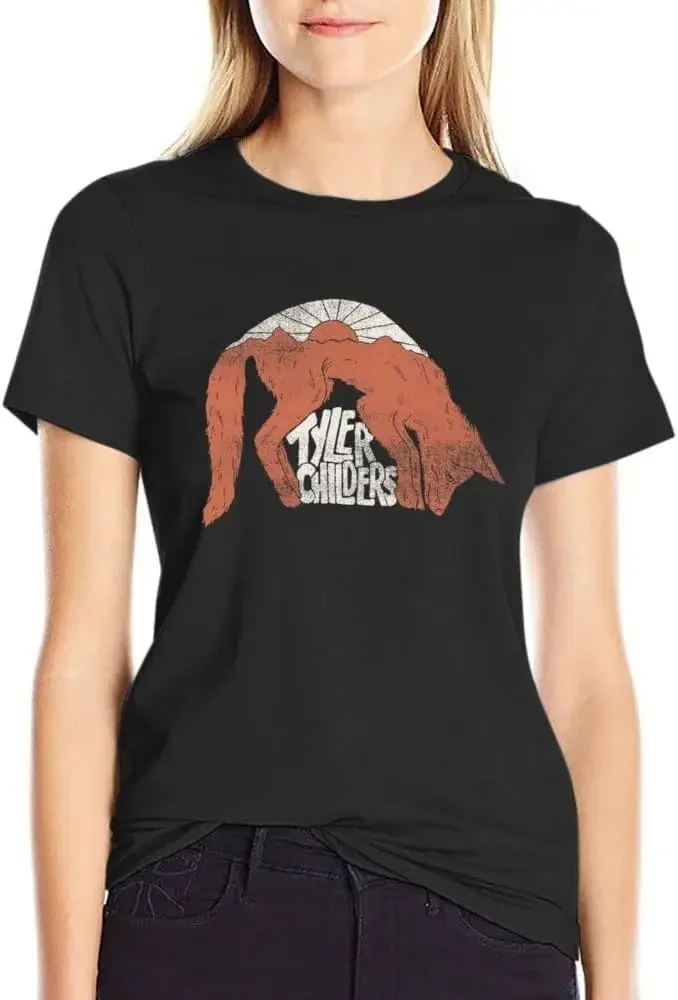 

Женская футболка с коротким рукавом и круглым вырезом