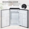 HOMCOM 3.2 Cu.Ft Mini Fridge with Freezer, Single Door Compact Refrigerator with Adjustable Thermostat, Shelf and Reversible Doo 2