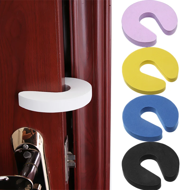 Soft Foam Door Stopper Baby Safety Locks Children Protection Eva C Shape Security Locks