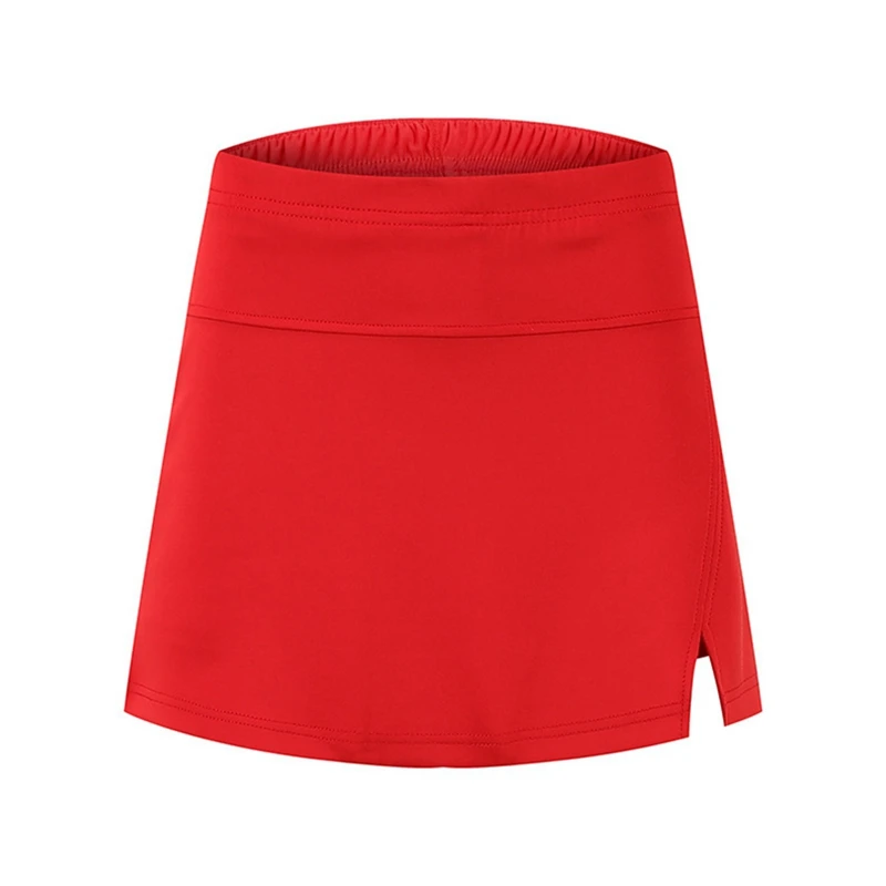 Girls Black Tennis Skirt Pants With Pocket High Elasticity Hip Lifting Skirt Pants Sports Yoga Tennis Short