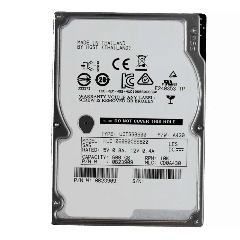 

100% новый в коробке 3 года гарантии huc1060css600 600 ГБ SAS 2,5 10K 6 ГБ SAS требуется больше углов фотографии, пожалуйста, свяжитесь со мной