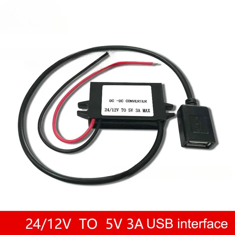 usb typ c auto ladegerät adapter 12v 24v zu 5v 3a 15 watt dc dc schritt  down konverter buck usb-c handy ipad tablet ladung