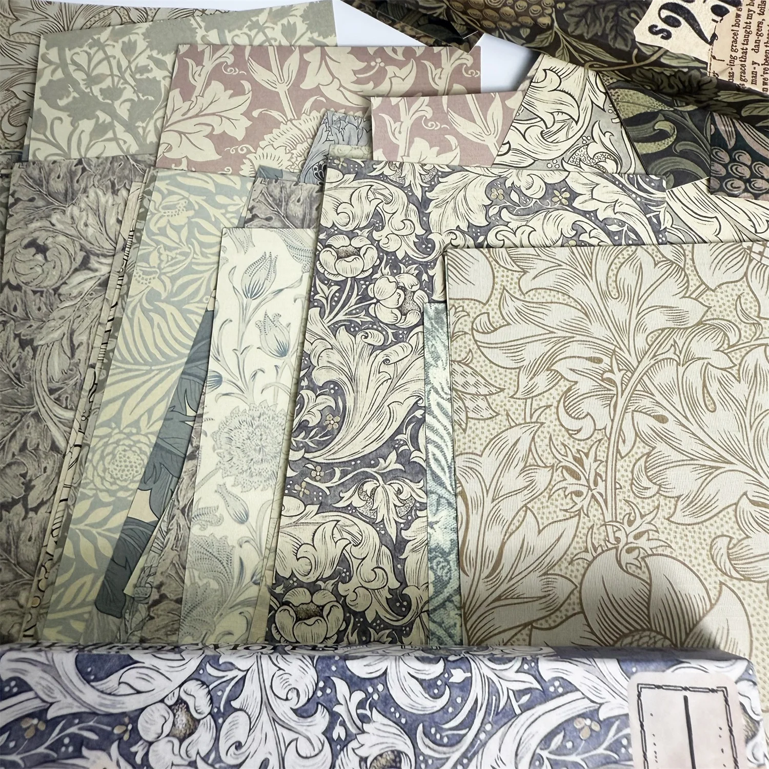 60 sheets 60 sheets/boxed  Vintage Material Paper Scrapbooking Paper DIY Junk Journaling Collage Decoration Background Craft Wov - 4