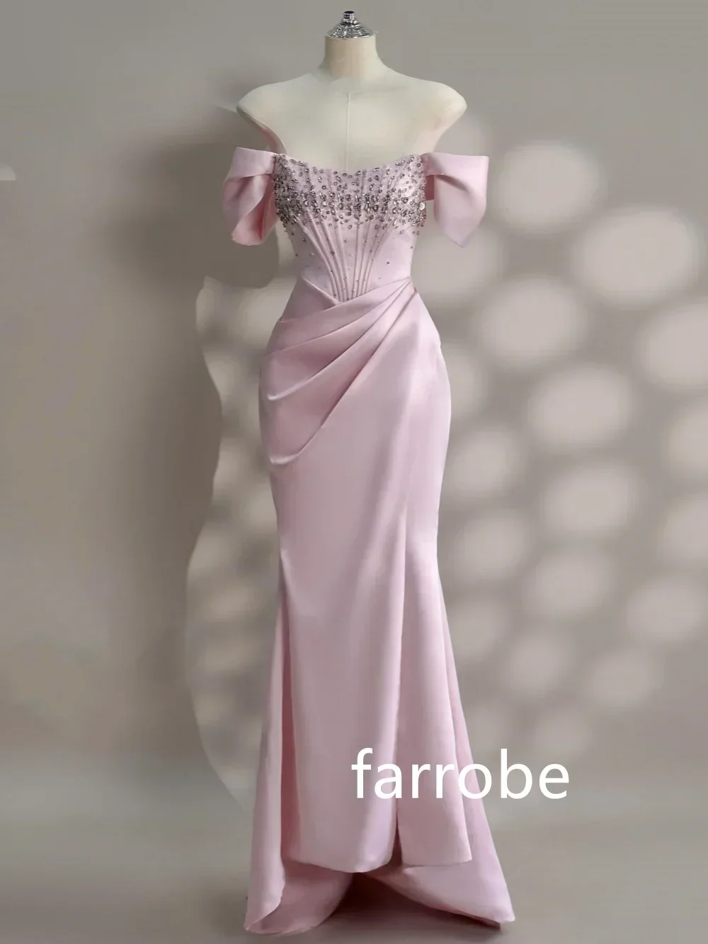 Chinese Style Sequined Jersey Pleat Mermaid Off-the-shoulder Midi Cocktail Dresses Formal Casual Simple Retr cocktail dress
