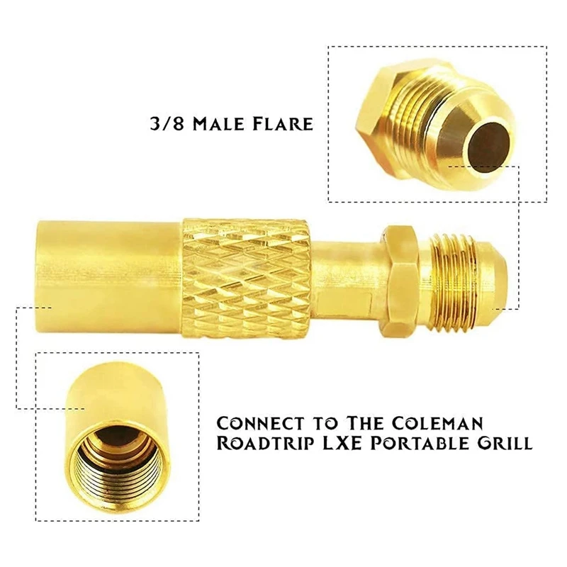 Propane Adapter Hose And Regulator Replacement Kit Coleman Roadtrip Grills QCC1 Low-Pressure Propane Adapter 5Ft