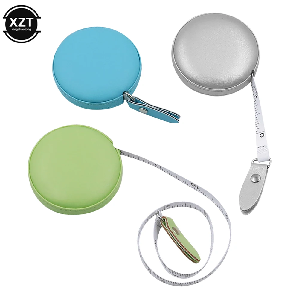 Tape Measure Measuring Tape Measuring Ruler Macaron Mini Tape Leather Round Portable Retractable Measures Height Children Ruler Centimeter