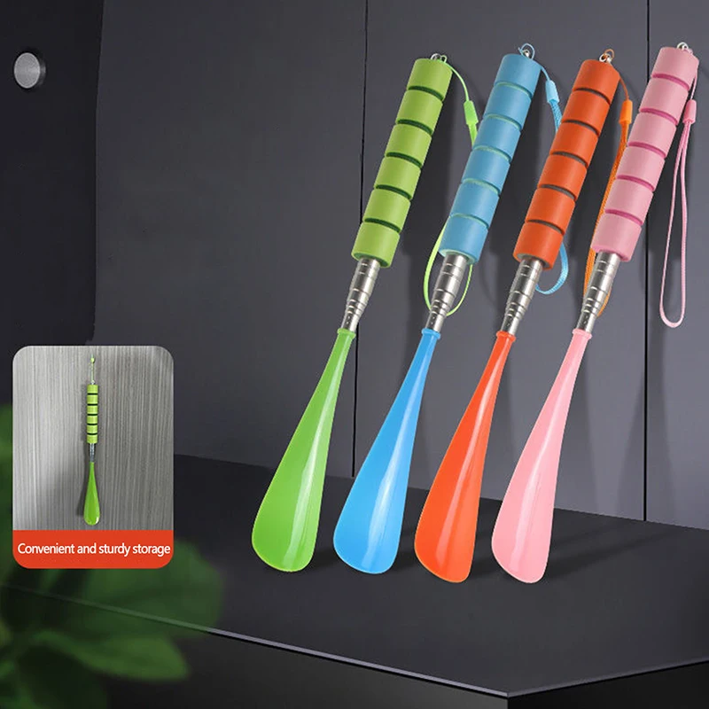 

Adjustable Retractable Shoe Horn Stainless Steel Shoe Horn Long Handle Shoehorn Durable Shoe Lifter Shoes Spoon