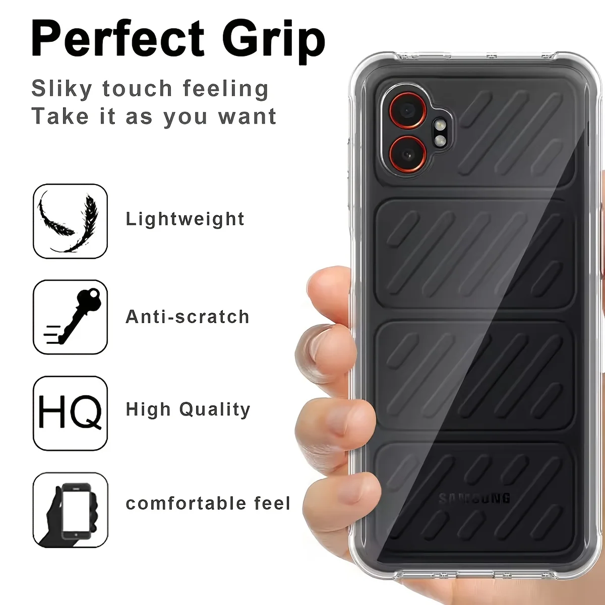 Shockproof Transparent Soft Silicone Phone Case - Clear Back Protective Cover
