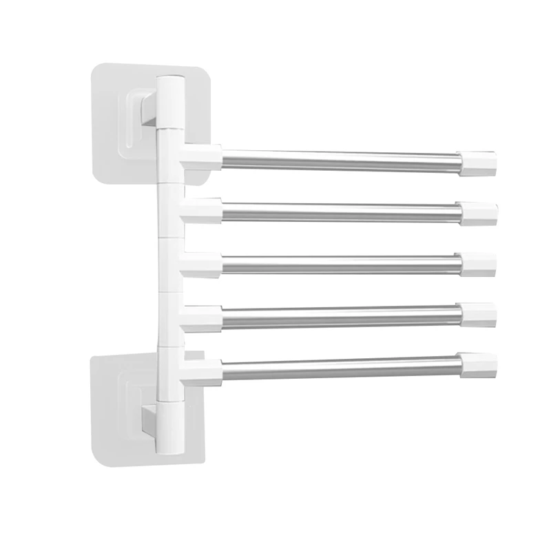 

Bathroom Towel Rack Rotatable Towel Holder Space Aluminum Towel Hanger Kitchen Shelf Paper Hanging Wall Mounted