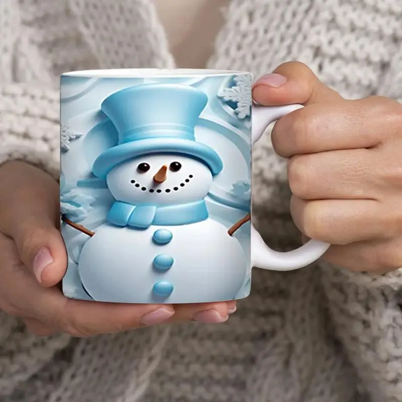 Creative Santa Ceramic Coffee Cup Abstract Art Yeti Mug Delicate Tea Cup  Christmas Gift Indoor Drinking Mug Home Decoration New - AliExpress