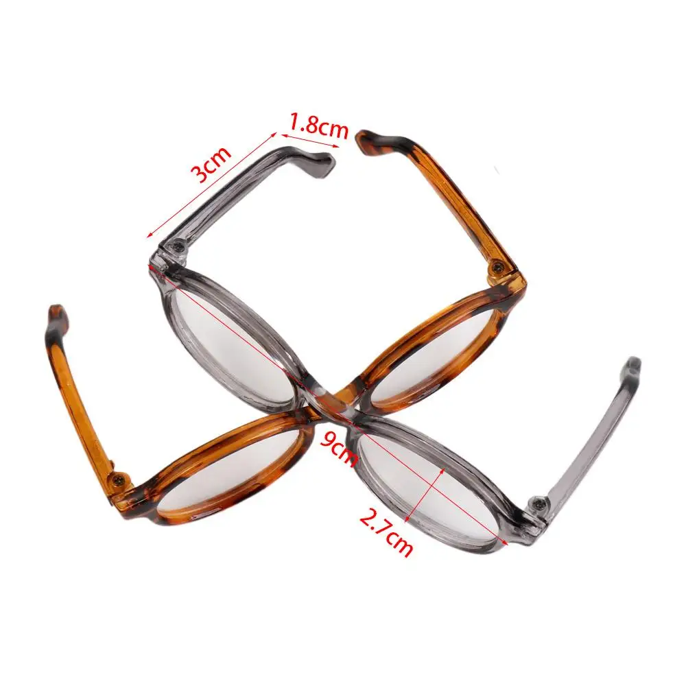 Accessory Transparent Plastic Glasses Plastic Transparent Round Transparent Glasses Round Miniature Round Glasses Children