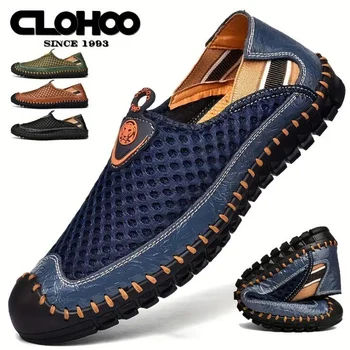 CLOHOO scarpe leggere traspiranti in rete da uomo sandali antiscivolo scarpe da arrampicata da trekking Sneaker con cuciture suola in gomma Casual 1