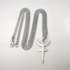 Hades Symbol Necklace Religious Trident Pendant Stainless Steel Ancient Greek Amulet Necklace Perfec Gift for Sailors Chain 24'' 2