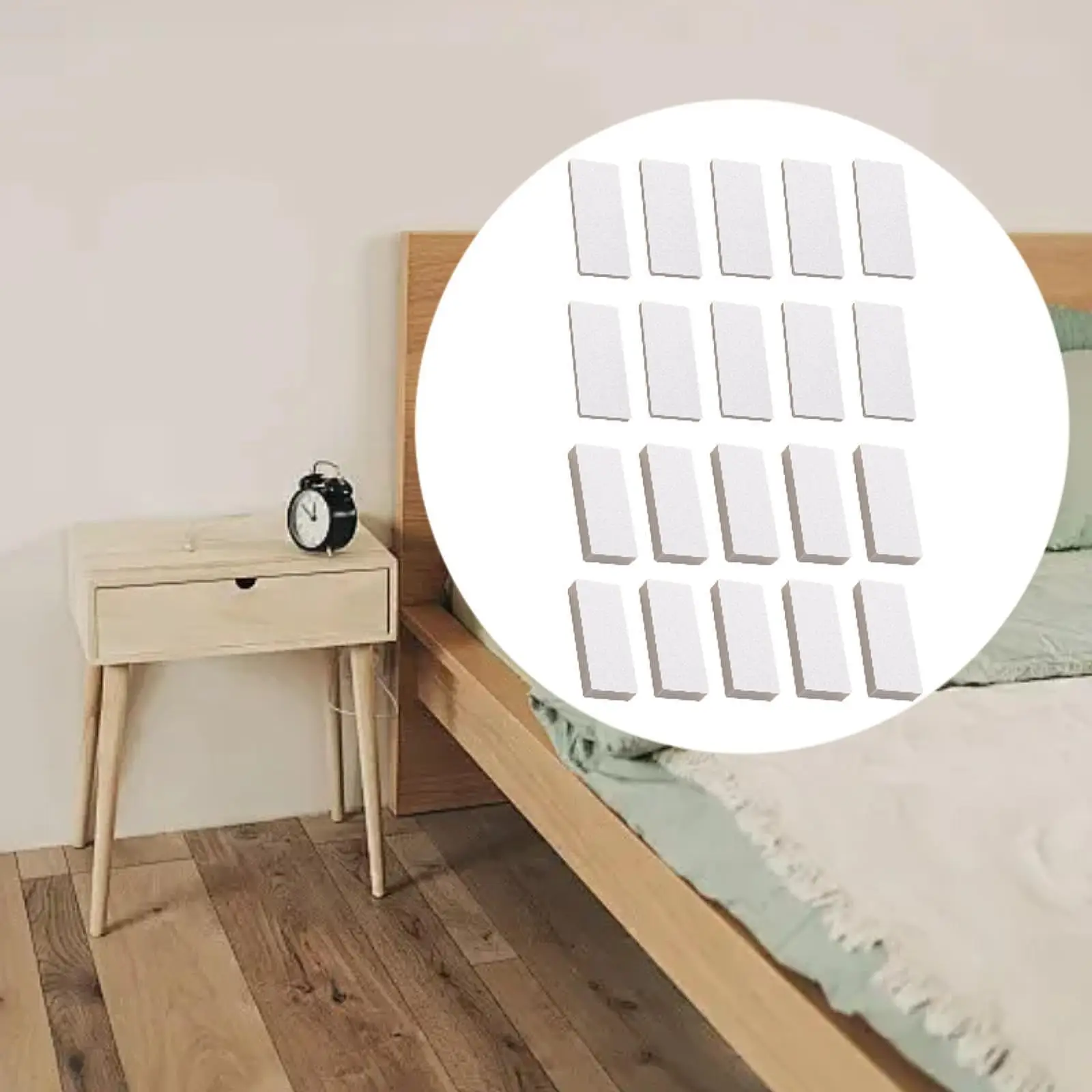 20 Pieces Headboard Stoppers Bed Stoppers Multifunction 10 Thin and 10 Thick Pads Furniture Pads Wall Protector for Bed Frame