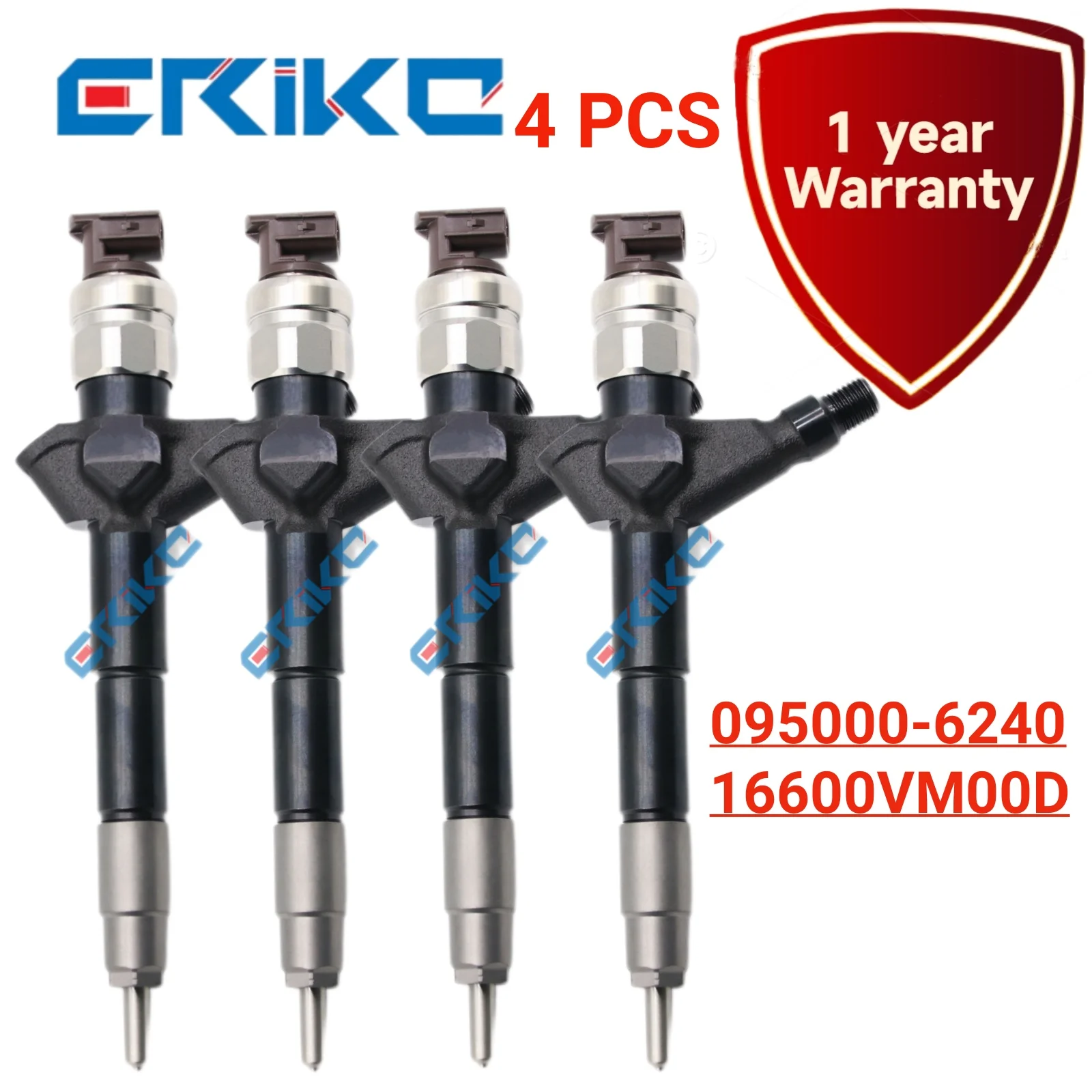 

Топливные инжекторы 095000-6240 095000-6241, дизельные инжекторы 16600-MB40A 16600-MB40 #, автомобильный инжектор двигателя 16600-VM00A для Toyota, 4 шт.