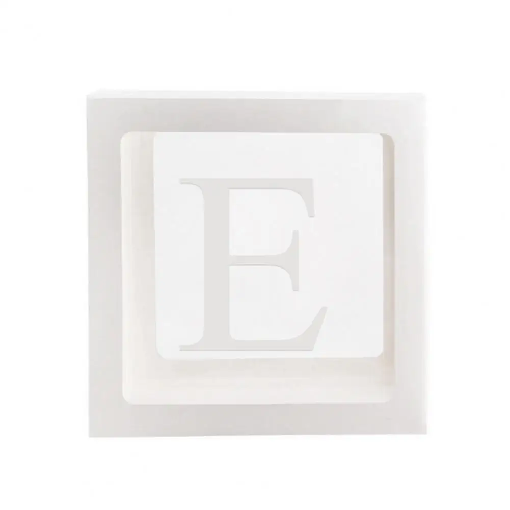 Clear Box Balloon Box Exquisite Party Decor Baby Shower Supplies A-Z Letter Cardboard Cube for Propose Marriage