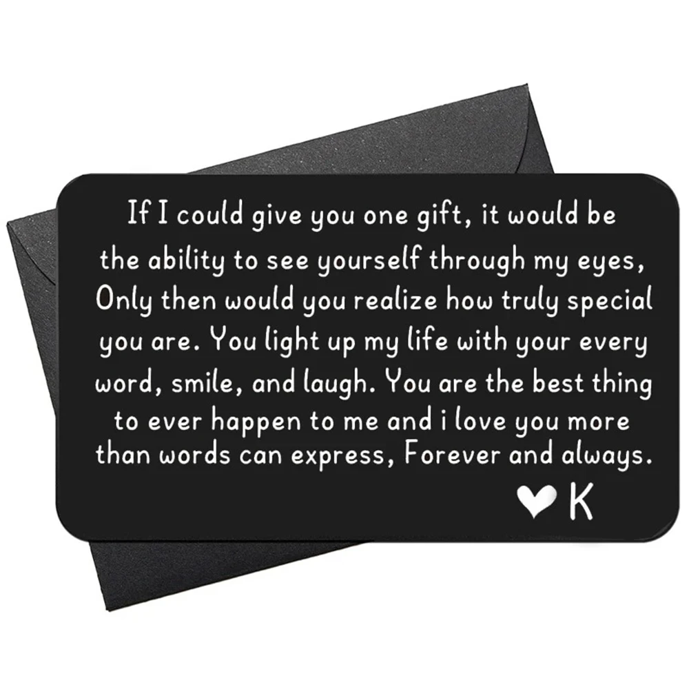 Elegant I Love You Wallet Insert Card - Perfect Gift for Weddings, Anniversaries, and Birthdays