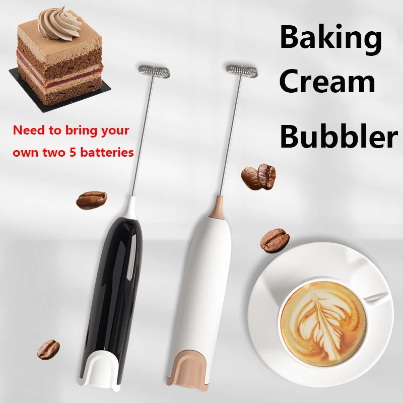 1PC Handheld Electric Milk Frother Coffee Cappuccino Creamer Whisk Frothy  Blend Whisker Suitable For Home Baking, Outdoor Camping Use