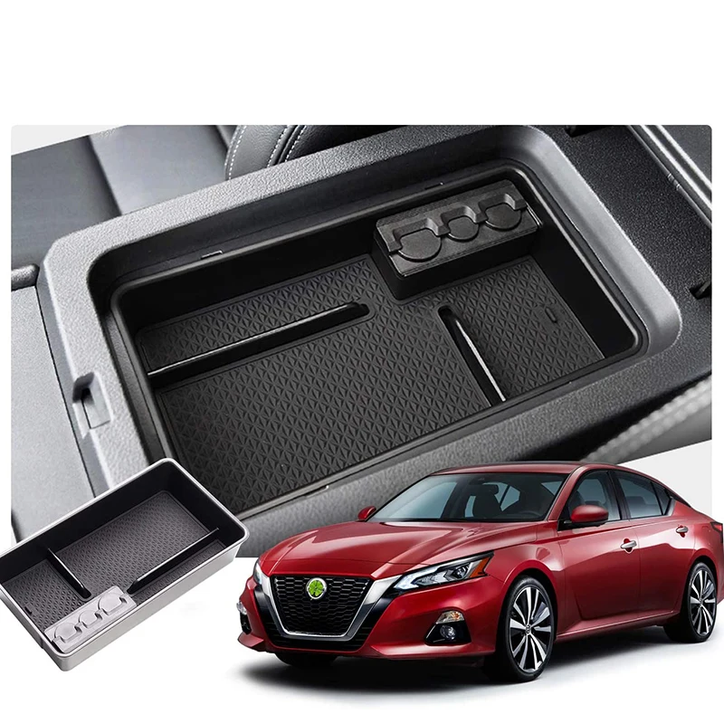 

For Nissan Altima 2019-2021 2022 2 2023 Accessories Centre Console Organizer Tray Center Armrest Storage Box Coin Storage Holder