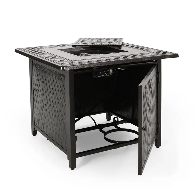 32-Inch Square Propane Fire Pit 6