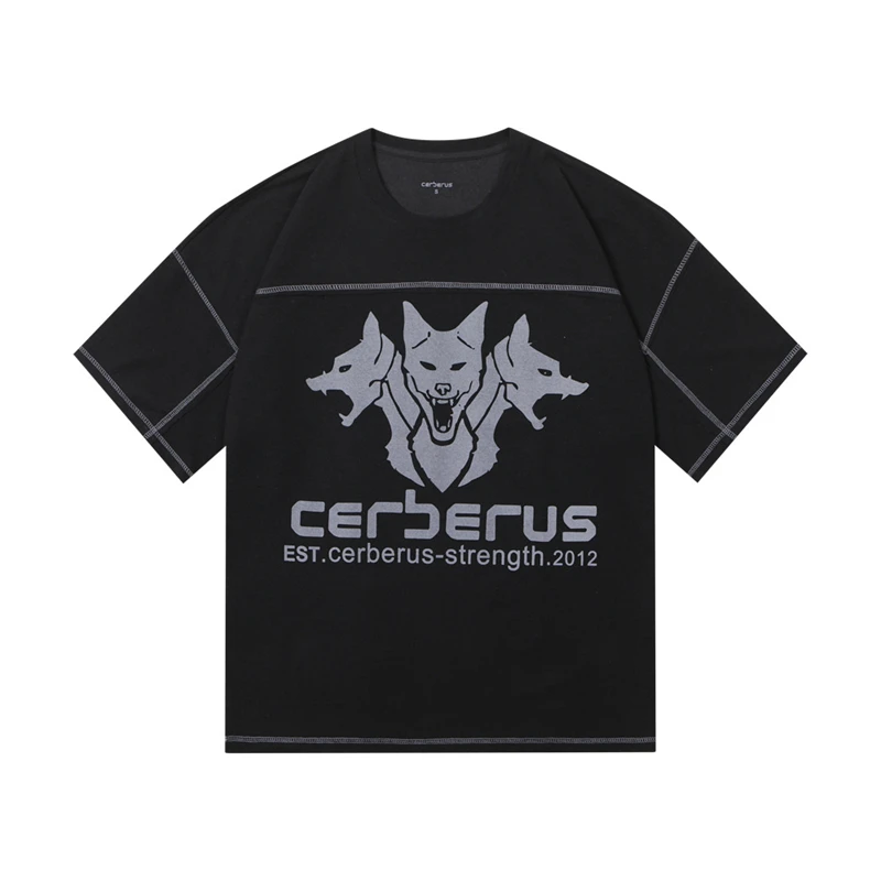 Cerberus T-shirts Graphic Short Sleeve Bodybuilding Basketball