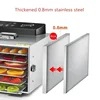 6 Tier Food Dryer Fruit Air Dryer Small Household Dehydrator Wing Bean Pet Snacks Dryer Voltage 110V-220V 6