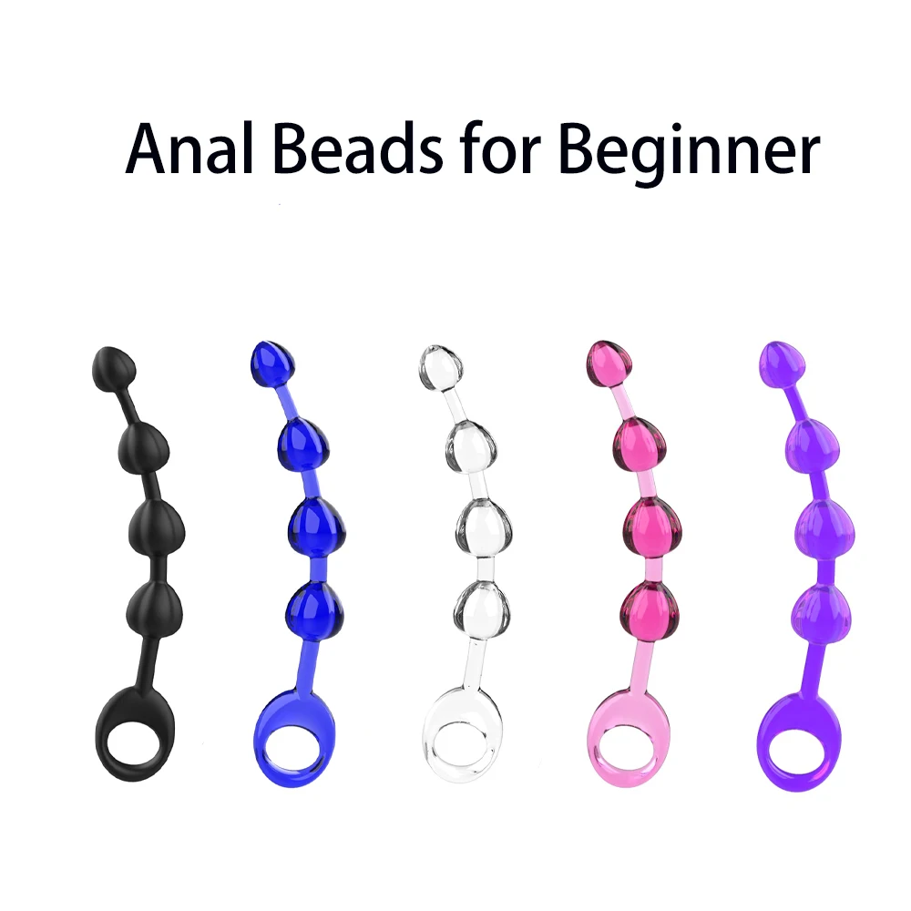 Long Ball Beads Anal Stimulator Butt Plug Masturbation Erotic Adult Sex Toys for Women Men Gay Couple No Vibrator