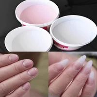 120ML/Jar Acrylic Nail Powder 4.23 OZ Pink&Clear&White Crystal Powder Ultra Delicate Odor-Free Bubble-Free Premium Nail Art Dust 1